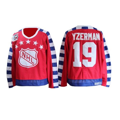 CCM Detroit Red Wings NO.19 Steve Yzerman Men's Jersey (Red Authentic 75TH All Star Throwback) CCM Detroit Red Wings NO.19 Steve Yzerman Men's Jersey (Red Authentic 75TH All Star Throwback)
