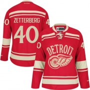 Reebok Detroit Red Wings NO.40 Henrik Zetterberg Women's Jersey (Red Authentic 2014 Winter Classic)