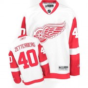 Reebok Detroit Red Wings NO.40 Henrik Zetterberg Women's Jersey (White Authentic Away)