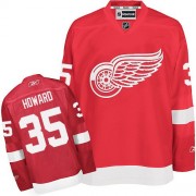Reebok Detroit Red Wings NO.35 Jimmy Howard Men's Jersey (Red Authentic Home)