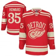 Reebok Detroit Red Wings NO.35 Jimmy Howard Men's Jersey (Red Premier 2014 Winter Classic)