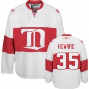 Reebok Detroit Red Wings NO.35 Jimmy Howard Men's Jersey (White Authentic Third)