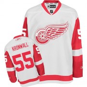 Reebok Detroit Red Wings NO.55 Niklas Kronwall Men's Jersey (White Authentic Away)