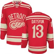 Reebok Detroit Red Wings NO.13 Pavel Datsyuk Men's Jersey (Red Premier 2014 Winter Classic)