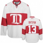 Reebok Detroit Red Wings NO.13 Pavel Datsyuk Men's Jersey (White Authentic Third)