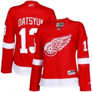 Reebok Detroit Red Wings NO.13 Pavel Datsyuk Women's Jersey (Red Authentic Home)