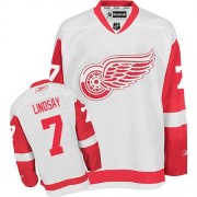 Reebok Detroit Red Wings NO.7 Ted Lindsay Men's Jersey (White Authentic Away)