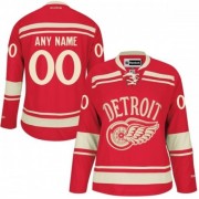 Reebok Detroit Red Wings Women's Red Authentic 2014 Winter Classic Customized Jersey