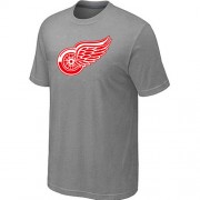 Detroit Red Wings Mens Team Logo Short Sleeve T-Shirt - light Grey