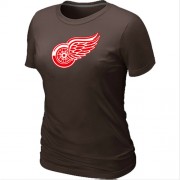 Detroit Red Wings Women's Team Logo Short Sleeve T-Shirt - Brown