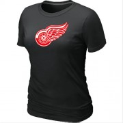 Detroit Red Wings Women's Team Logo Short Sleeve T-Shirt - Black
