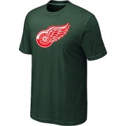 Detroit Red Wings Mens Team Logo Short Sleeve T-Shirt - Dark Green