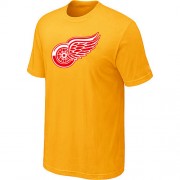Detroit Red Wings Mens Team Logo Short Sleeve T-Shirt - Yellow