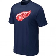 Detroit Red Wings Mens Team Logo Short Sleeve T-Shirt - Dark Blue
