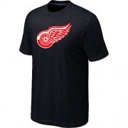 Detroit Red Wings Mens Team Logo Short Sleeve T-Shirt - Black
