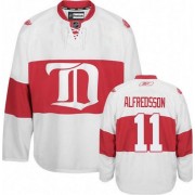 Reebok Detroit Red Wings NO.11 Daniel Alfredsson Men's Jersey (White Authentic Third)