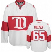 Reebok Detroit Red Wings NO.65 Danny DeKeyser Men's Jersey (White Authentic Third)
