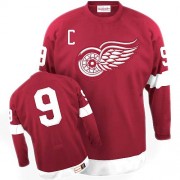 Mitchell and Ness Detroit Red Wings NO.9 Gordie Howe Men's Jersey (Red Authentic Throwback)