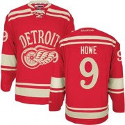 Reebok Detroit Red Wings NO.9 Gordie Howe Men's Jersey (Red Authentic 2014 Winter Classic)