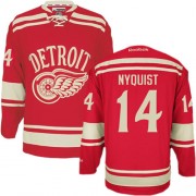 Reebok Detroit Red Wings NO.14 Gustav Nyquist Men's Jersey (Red Authentic 2014 Winter Classic)