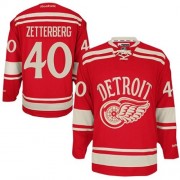 Reebok Detroit Red Wings NO.40 Henrik Zetterberg Men's Jersey (Red Premier 2014 Winter Classic)